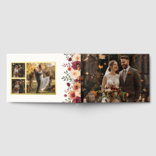 Personalised Rustic Fall Foil Guestbook with Photo