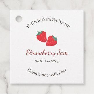 Personalised Rustic Farmhouse Strawberry Jam Label