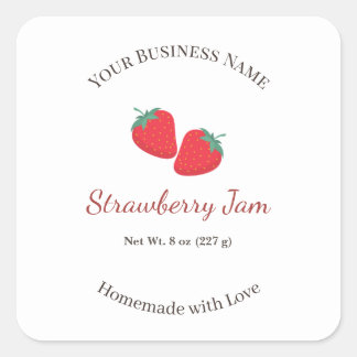 Personalised Rustic Farmhouse Strawberry Jam Label
