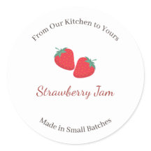 Personalised Rustic Farmhouse Strawberry Jam Label