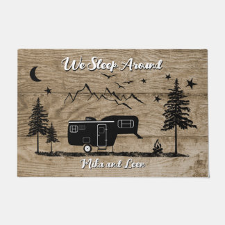 Personalised Rustic Fifth Wheel Doormat