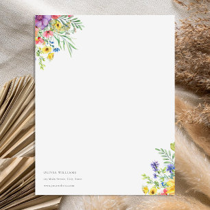 Personalised Rustic Floral Stationery Paper