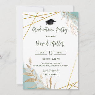 Personalised  Rustic Graduation Designs Invitation