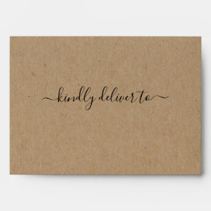 Personalised Rustic Kraft Paper Background Envelope