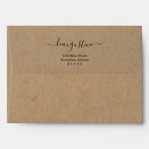 Personalised Rustic Kraft Paper Background Envelope