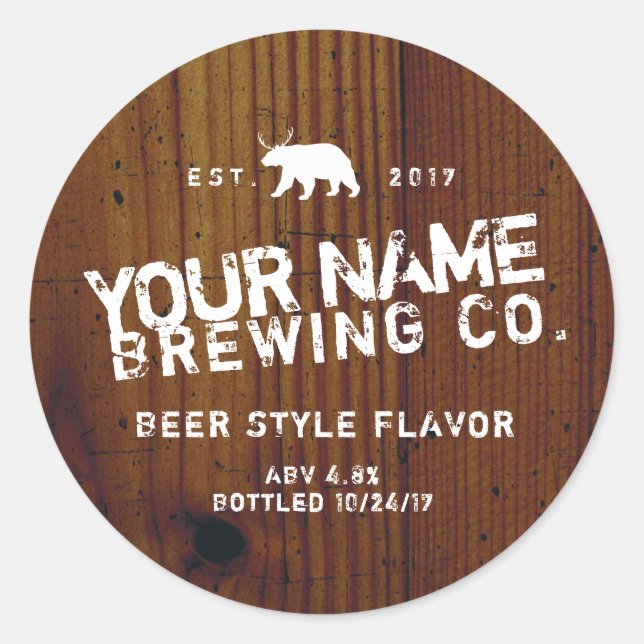 Personalised Rustic Labels - Add your own words (Front)