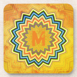 Personalised Rustic Mandala Coaster