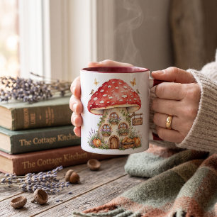 Personalised, rustic mushroom mug