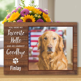 Personalised Rustic Photo Pet Memorial Plaque