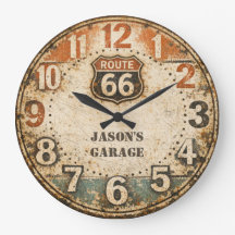 Personalised Rustic Route 66 Weathered Art