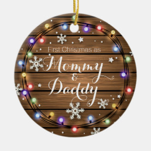 Personalised Rustic Stringlight Christmas Ornament