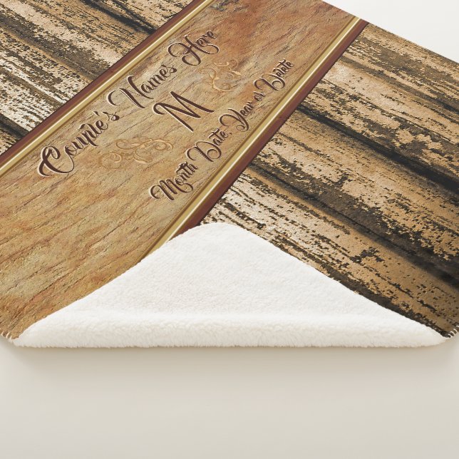 Personalised Rustic Throw Blanket, Wedding Gifts (3/4)