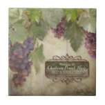 Personalised Rustic Vineyard Winery Fall Wine Sign Tile<br><div class="desc">Matching home decor ceramic tile for walls or trivet use for the Pinot Noir Red wine lover in your life. Also excellent for a Wine country business of any kind, gift shop, food cafe, restaurant or a bed & breakfast. Personalise with your own family name or business title. Matches the...</div>
