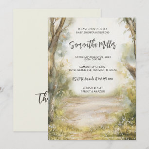 Personalised Rustic Vintage Baby Shower Invitation