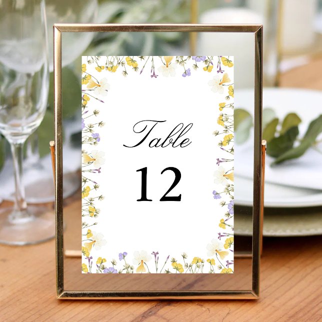 Personalised Rustic Watercolor Floral Wedding Table Number (Creator Uploaded)