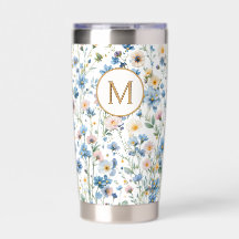 Personalised Rustic Wildflower Floral Monogram