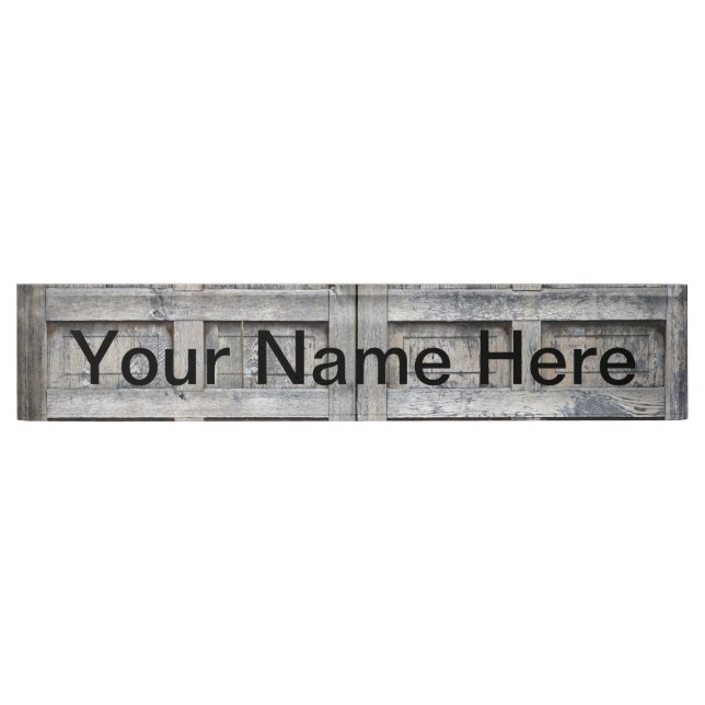 Personalised Rustic Wooden Framework Nameplate (Front)
