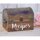 Personalised Rustic Wooden Recipe Chest