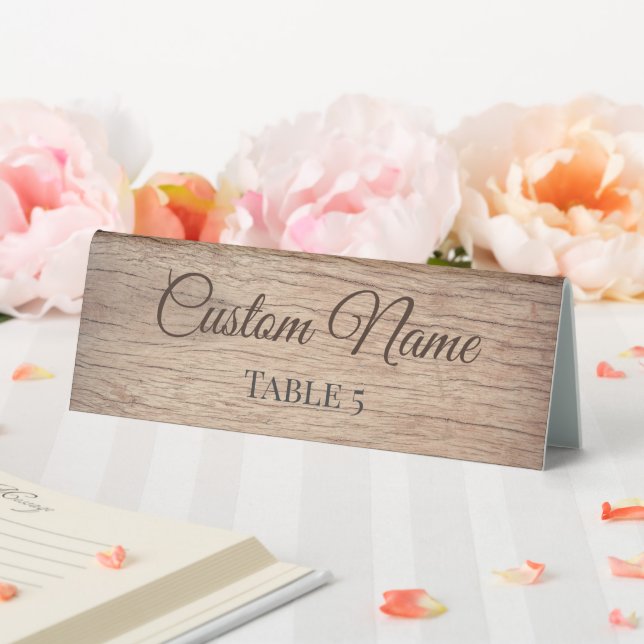 Personalised Rustic Wooden Wedding Name Folding (In SItu (Wedding))