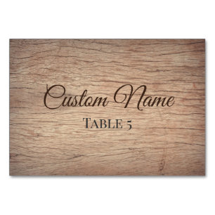 Personalised Rustic Wooden Wedding Name Folding Table Number