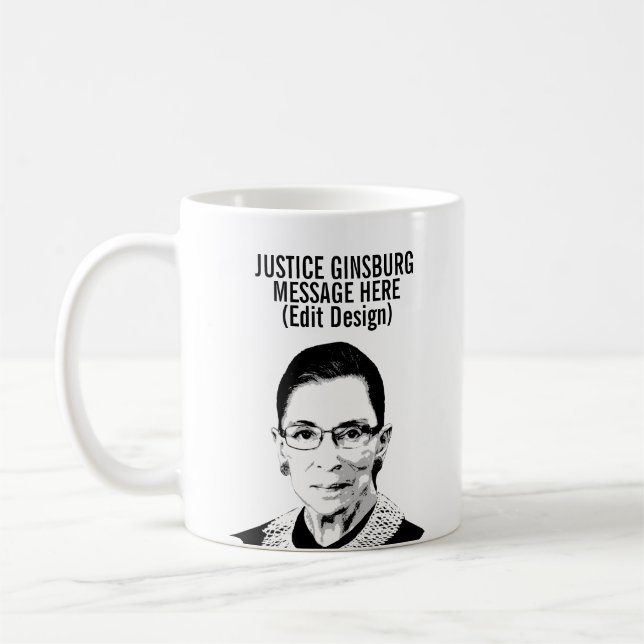 Personalised RUTH BADER GINSBURG Coffee Mug (Left)