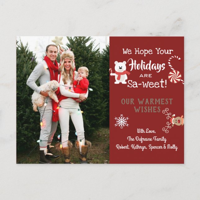 Personalised Sa-weet Holidays Postcard (Front)