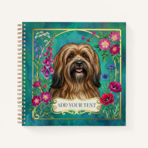 Personalised Sable Lhasa Apso Square Notebook