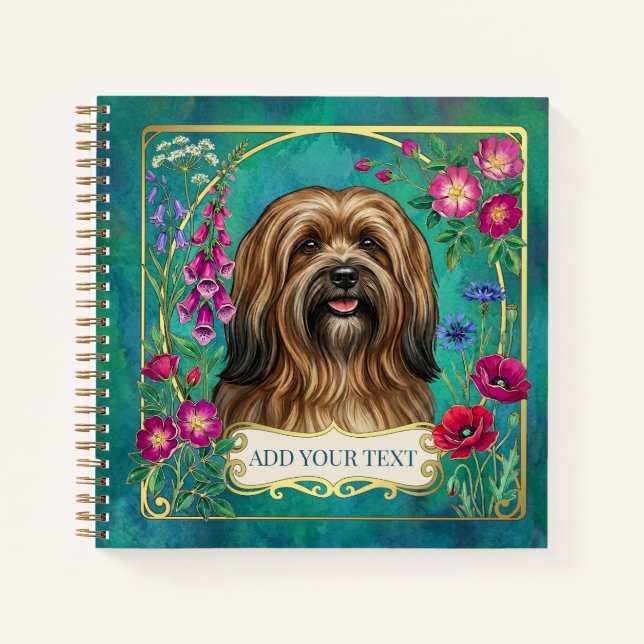 Personalised Sable Lhasa Apso Square Notebook (Front)