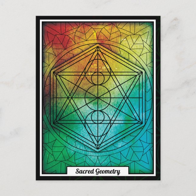 Personalised Sacred Geometry Mandala Postcard (Front)