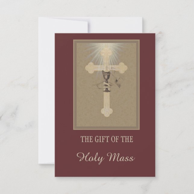 Personalised Sacred Heart Catholic Mass Offering (Front)