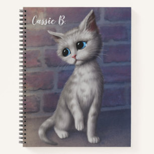 Personalised Sad Kitty Notebook