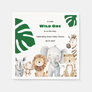 Personalised Safari Baby Shower Napkins