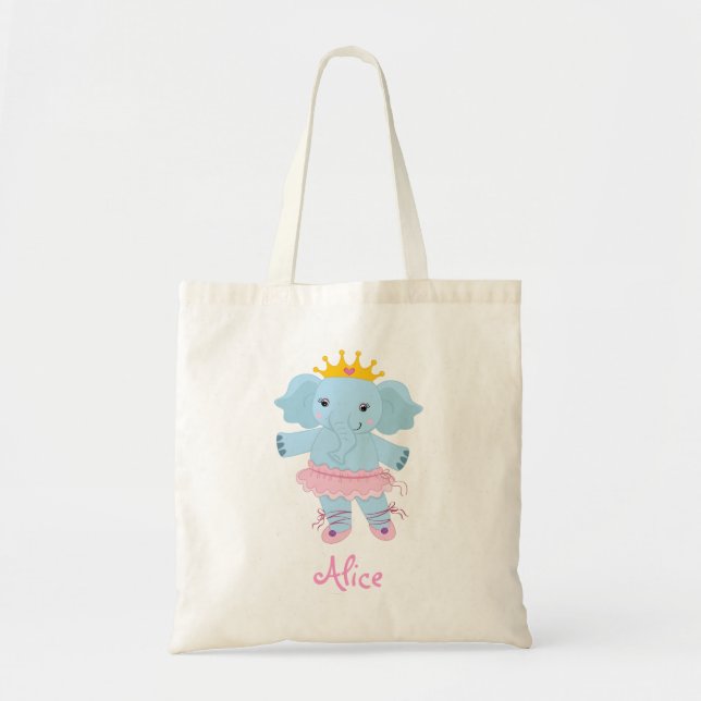 Personalised Safari Ballerina Tote Bag (Front)