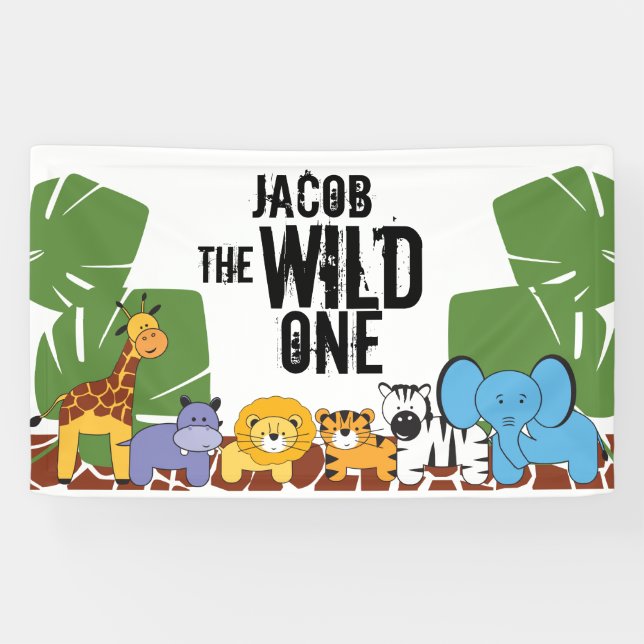 Personalised Safari Banner - the Wild one (Horizontal)
