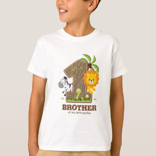 Personalised Safari Birthday Tshirt for Brother