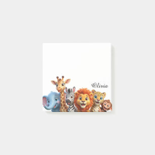 Personalised Safari Friends Jungle Sticky Notes