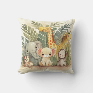Personalised Safari Jungle Animals Cushion