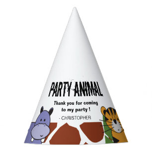 Personalised Safari Party Animal birthday party Hat