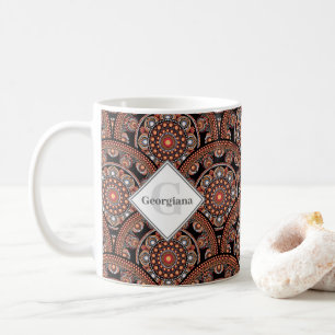 Personalised Safari Sunset Bohemian Mandala Scales Coffee Mug