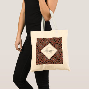 Personalised Safari Sunset Bohemian Mandala Scales Tote Bag