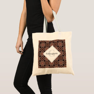 Personalised Safari Sunset Bohemian Mandala Tiles Tote Bag