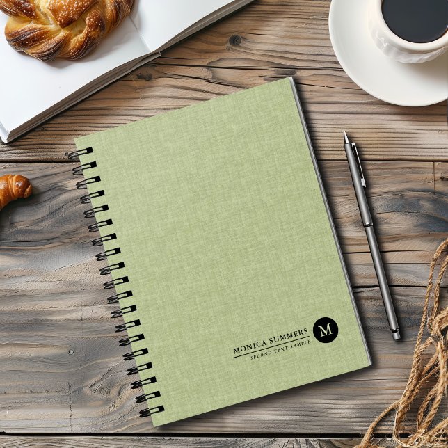 Personalised Sage Green Linen Planner (Creator Uploaded)