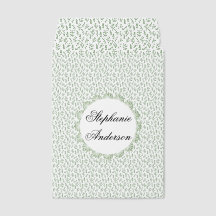 Personalised Sage Green Speckle Envelope – Name Mo