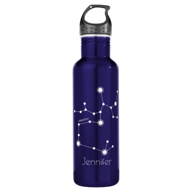 Personalised Sagittarius Zodiac Constellation 710 Ml Water Bottle (Front)
