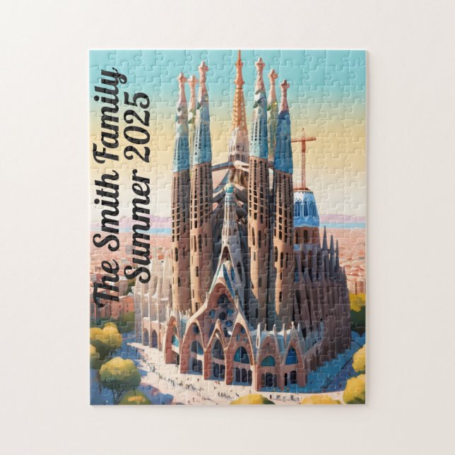 Personalised Sagrada Familia Puzzle (Vertical)