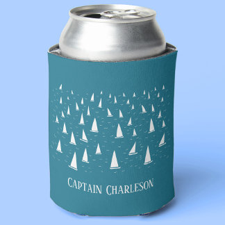 Personalised Sailing Boat Nautical Can Cooler