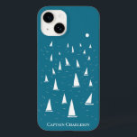 Personalised Sailing Boat Nautical Case-Mate iPhone 14 Case<br><div class="desc">Sail boats racing on a sparkling teal green sea.  A fun nautical design for anyone who enjoys sailing.  Original art by Nic Squirrell. Change the name to customise.</div>