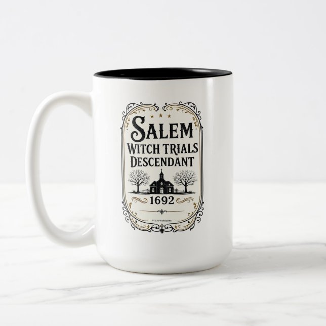Personalised Salem Witch Trials Descendant Mug (Left)