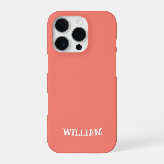 Personalised Salmon iPhone Case with Custom (Back)
