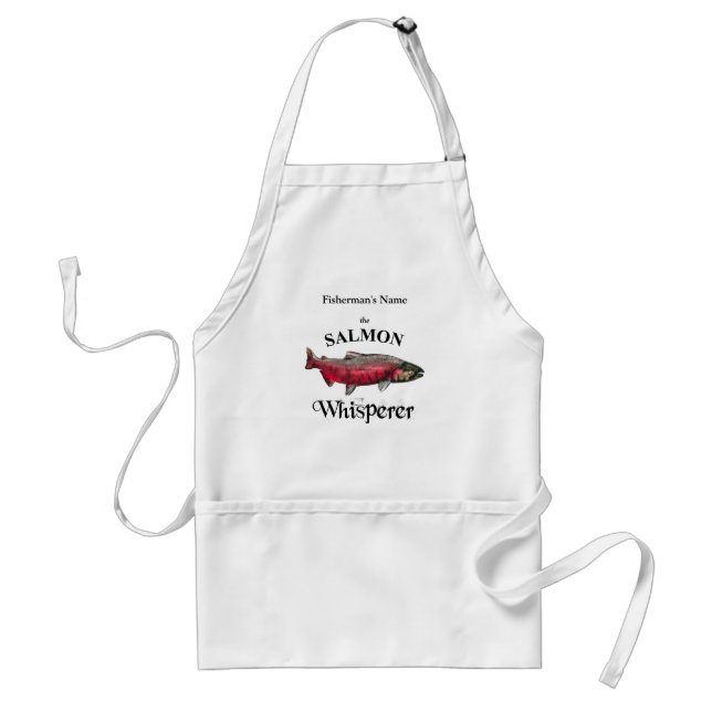 Personalised Salmon Whisperer Light Fishing Standard Apron (Front)
